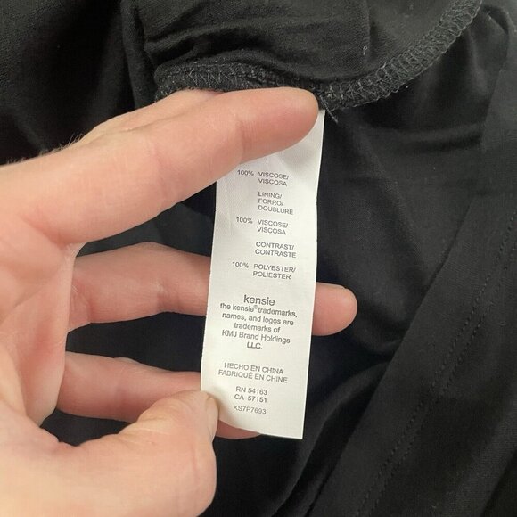 Kensie Pieces NWT Red Pop Combo Dress Sz M Asymmetric Black Rave Disco Abstract - Picture 11 of 14